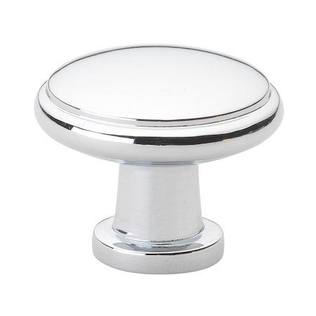 Gliderite Hardware 1-1/8 in. Polished Chrome Round Classic Cabinet Knob, 25PK 5096-PC-25
